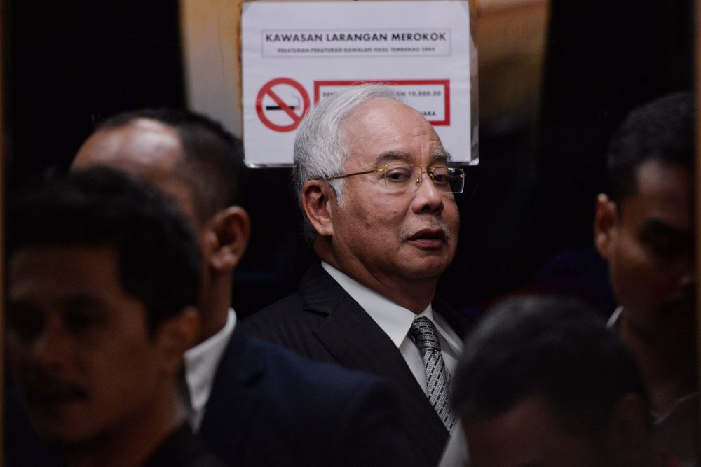 Datuk Seri Najib Razak arrives at the Kuala Lumpur Court Complex April 26, 2019. u00e2u20acu2022 Picture by Shafwan Zaidon 