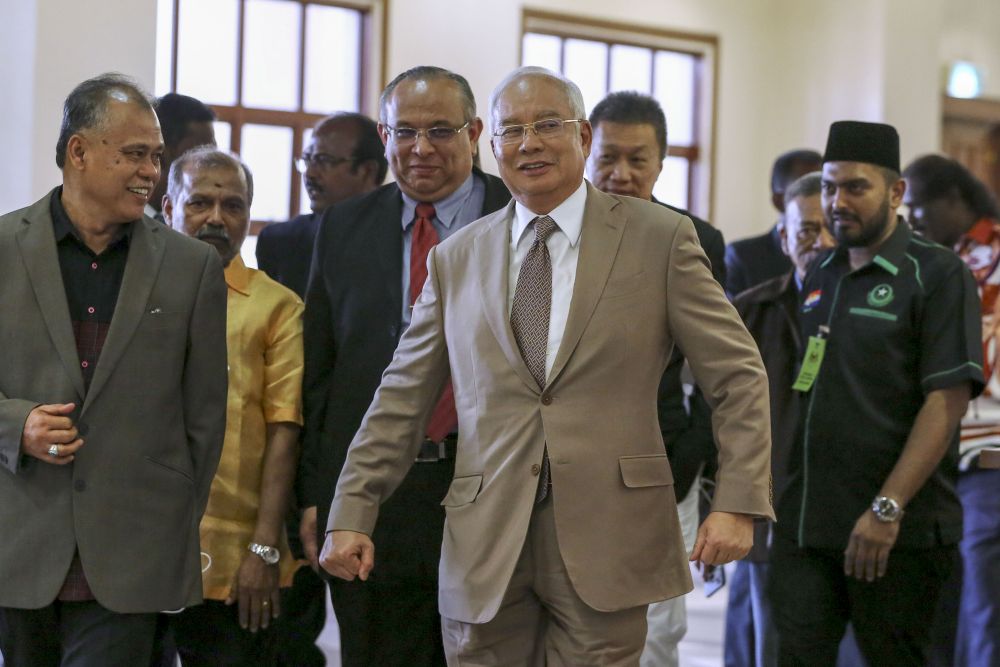 Datuk Seri Najib Tun Razak is pictured at the Kuala Lumpur Court Complex April 24, 2019. u00e2u20acu201d Picture by Yusof Mat Isa