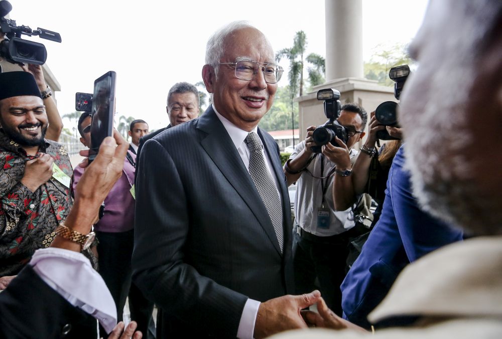 Datuk Seri Najib Razak leaves the Kuala Lumpur Court Complex April 15, 2019. u00e2u20acu201d Picture by Firdaus Latif