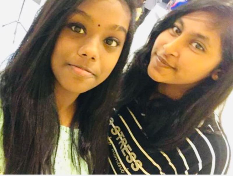 Natshatra Navinata (left) and Divyaa Munian had gone to a temple for prayers about 7pm before returning to the formeru00e2u20acu2122s home yesterday. u00e2u20acu201d Picture via social media