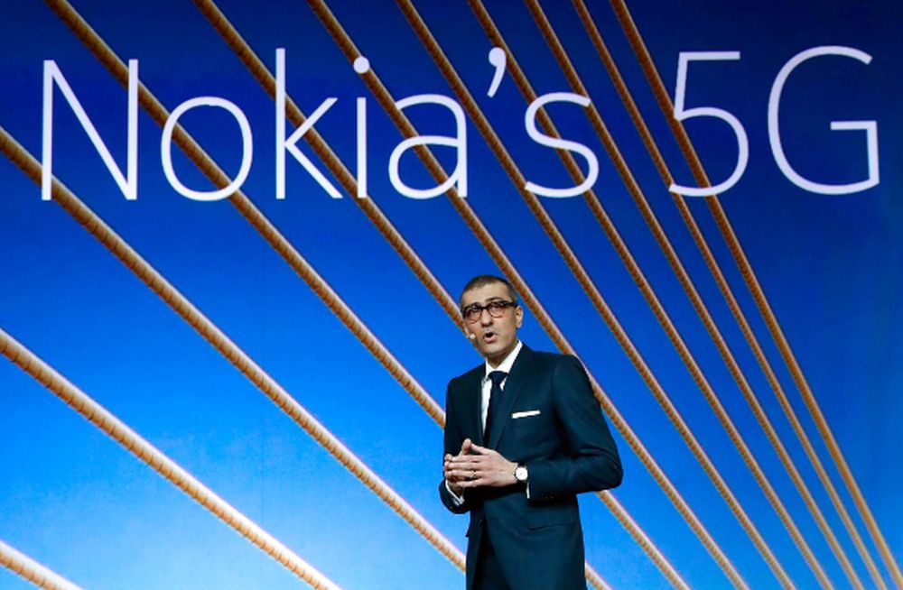 Rajeev Suri, Nokiau00e2u20acu2122s President and Chief Executive Officer, speaks during the Mobile World Congress in Barcelona, Spain February 25, 2018. u00e2u20acu201d Reuters pic