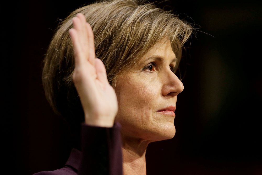 Former Deputy Attorney General Sally Yates is sworn in prior to testifying before a Senate Judiciary Committee hearing on Capitol Hill in Washington May 8, 2017. u00e2u20acu201d Reuters pic