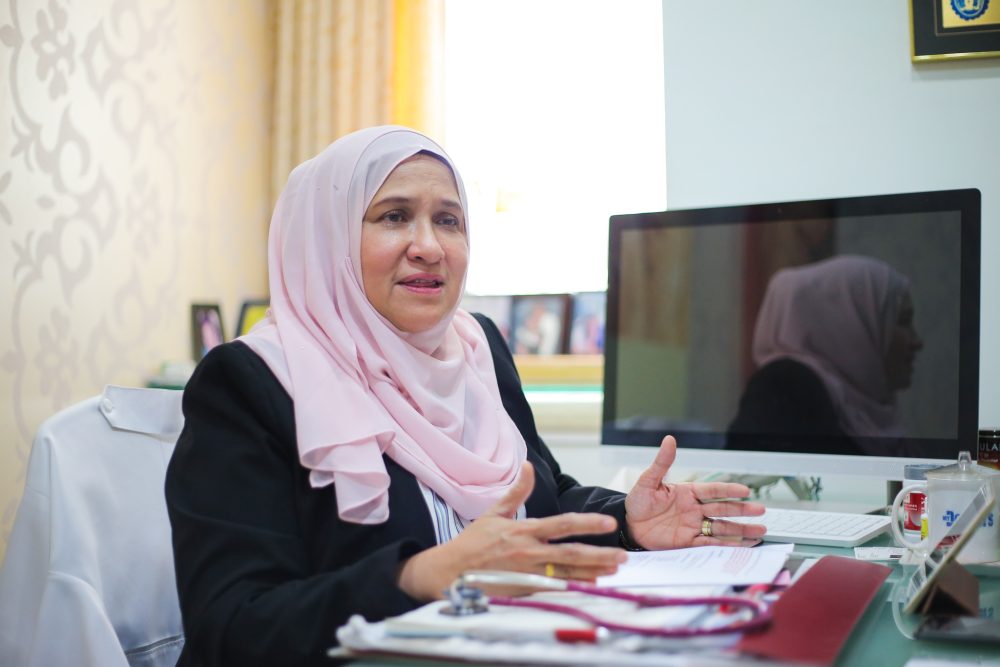 Primanora Medical Centre founder and executive chairman Datuk Dr Nor Ashikin Mokhtar highlights the various benefits of vaginal rejuvenation treatment. ― Picture by Ahmad Zamzahuri
