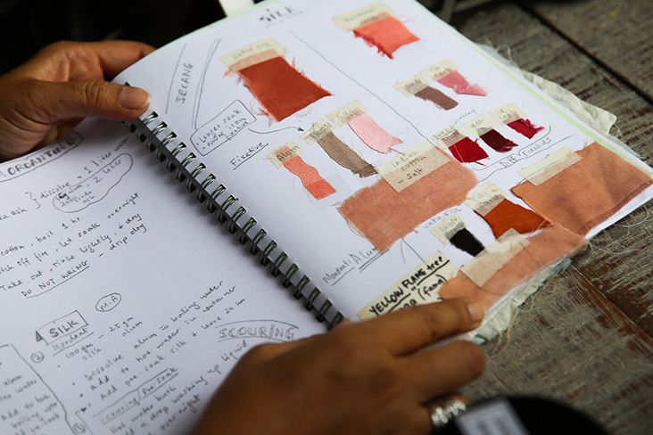 Her experiments with the various ingredients are all documented in a journal.