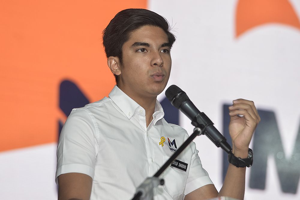 Youth and Sports Minister Syed Saddiq Syed Abdul Rahman gives a speech at the launch of Impact Malaysia in Spacerubix, Puchong April 19, 2019. u00e2u20acu201d Picture by Miera Zulyana