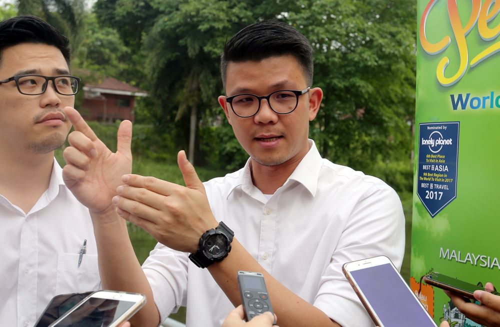 Perak Tourism and Culture Committee chairman Tan Kar Hing speaks to reporters in Ipoh April 12, 2019. u00e2u20acu201d Picture by Farhan Najib