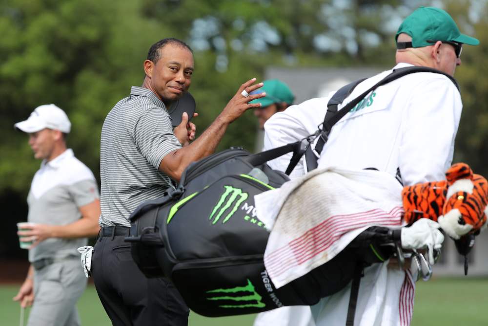 Tiger Woods waves as he walks off the practice grounds during the second day of practice for the 2019 Masters golf tournament at the Augusta National Golf Club in Augusta April 9, 2019. u00e2u20acu2022 Reuters pic