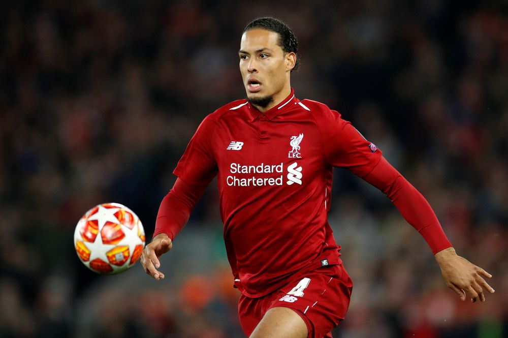 Liverpoolu00e2u20acu2122s Virgil van Dijk in action during the Champions League Quarter Final First Leg match Liverpool v FC Porto in Anfield, Liverpool, April 9, 2019. u00e2u20acu201d Action Images via Reuters
