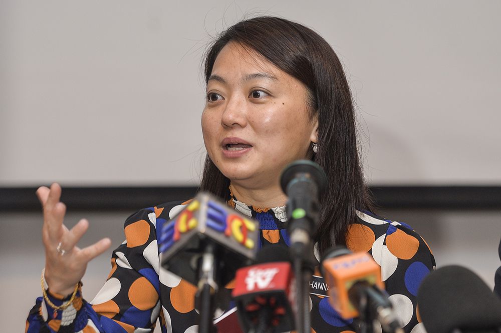 Deputy Women, Family and Community Development Minister Hannah Yeoh speaks during the launch of WAO's report 'Where's the Child? The rights of Child Domestic Violence Survivors' in Kelana Jaya April 12, 2019. u00e2u20acu201d Picture by Miera Zulyana
