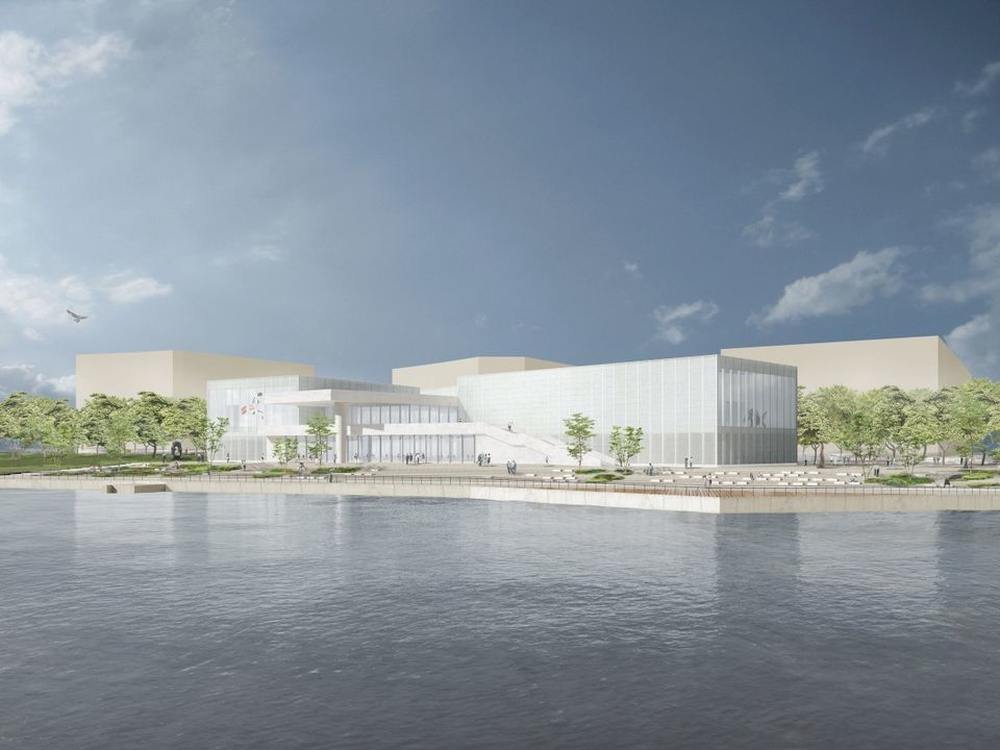 Rendering of the West Bund Art Museum in Shanghai, designed by UK architect David Chipperfield. u00e2u20acu201d Image Courtesy of David Chipperfield Architects via AFP