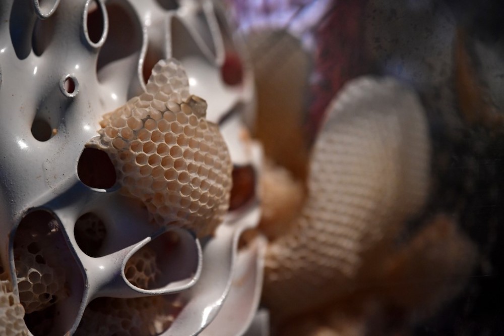 An installation entitled ‘Synthetic Apiary’ by Neri Oman and The Mediated Matter Group, is pictured during a photocall for the exhibition ‘AI: More than Human’ in London May 15, 2019. — AFP pic