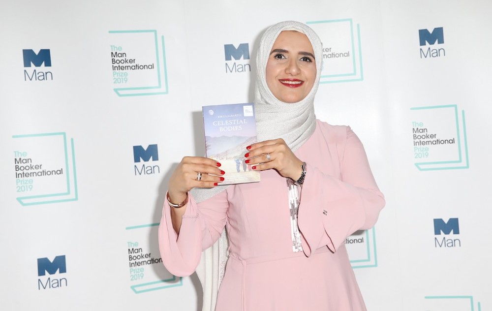 Jokha Alharthi poses after winning the Man Booker International Prize for the book u00e2u20acu02dcCelestial Bodiesu00e2u20acu2122 in London May 21, 2019. u00e2u20acu201d AFP pic
