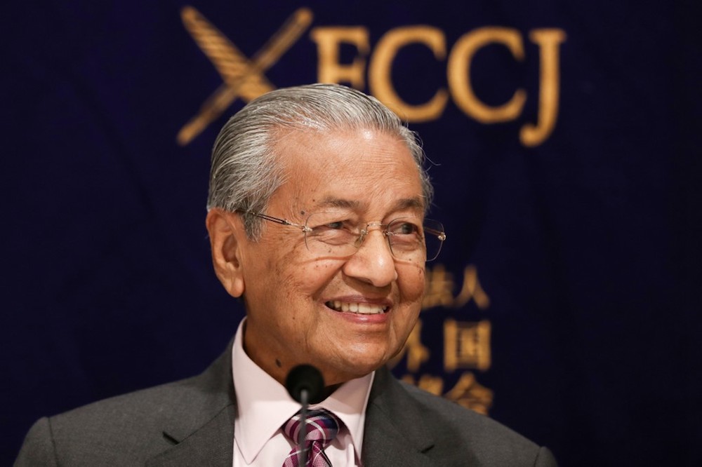Tun Dr Mahathir Mohamad attends a press conference in Tokyo May 30, 2019. u00e2u20acu201d AFP pic