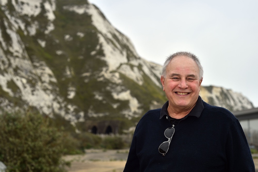 Former TBM (Tunnel Bore Machine) Operator, Graham Fagg poses for a photograph at Samphire Hoe just outside Dover May 1, 2019. u00e2u20acu201d AFP pic