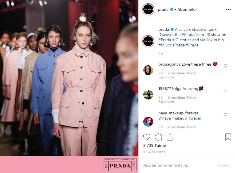 The Prada Cruise 2020 fashion show in New York. u00e2u20acu201d Picture courtesy of Prada/Instagramn