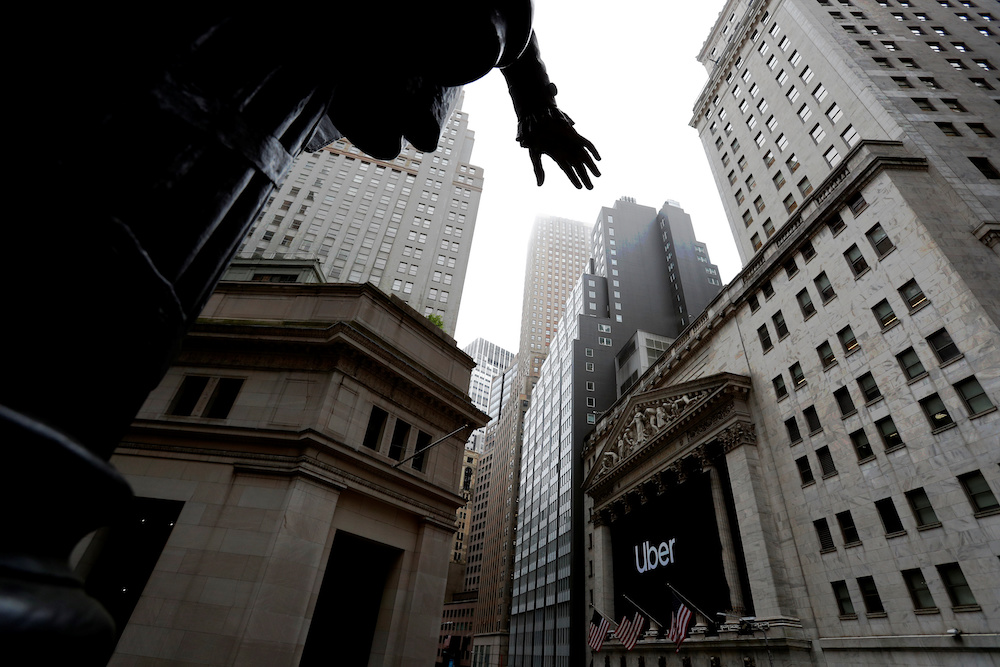 A banner announcing the IPO of Uber Technologies Inc hangs outside the New York Stock Exchange (NYSE) at Federal Hall on Wall Street, in New York May 10, 2019. u00e2u20acu201d Reuters pic