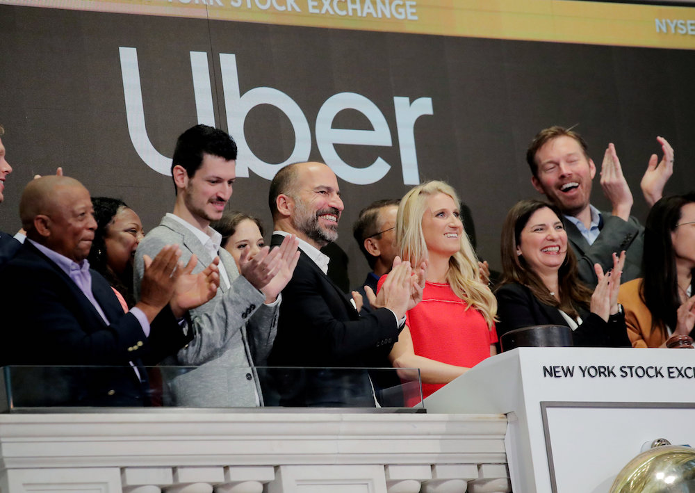 Uber Technologies Inc. CEO Dara Khosrowshah during the opening bell of the trading session on the New York Stock Exchange (NYSE) during the company's IPO in New York May 10, 2019. u00e2u20acu201d Reuters pic