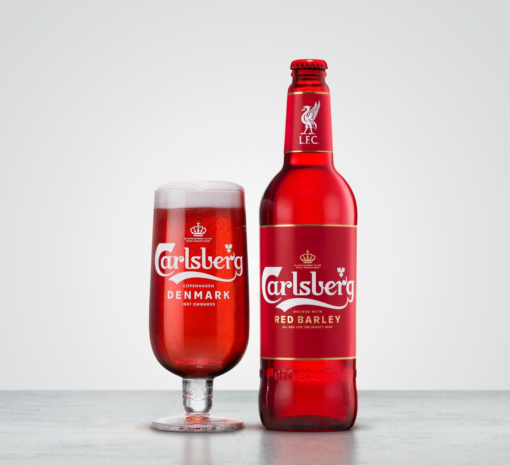 Carlsberg Red Barley is a visually stunning beer created as a homage to Liverpool FCu00e2u20acu2122s legendary manager Bill Shanklyu00e2u20acu2122s winning inspiration to have his team play, dressed in all red. u00e2u20acu201d Picture courtesy of Carlsberg Malaysia