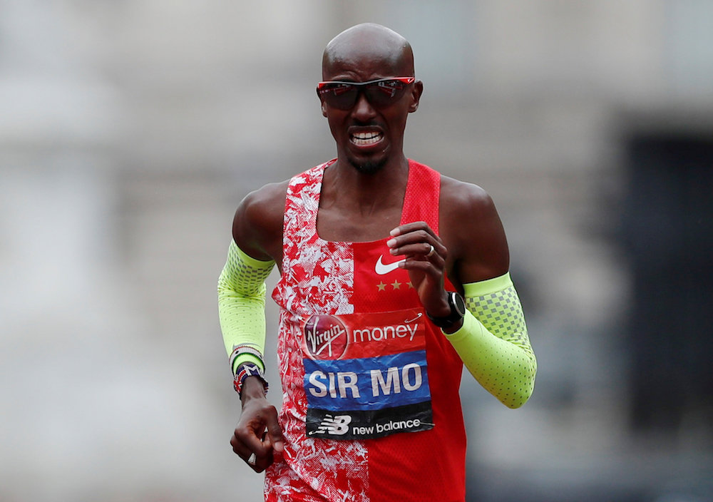 Great Britainu00e2u20acu2122s Mo Farah finishes the menu00e2u20acu2122s elite race at the London Marathon April 28, 2019. u00e2u20acu201d Reuters pic