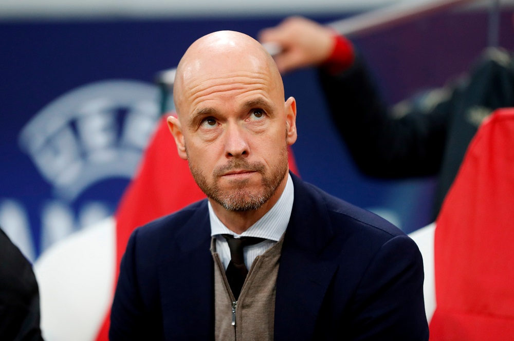 Ajax coach Erik ten Hag before the match against Tottenham Hotspur at the Johan Cruijff Arena in Amsterdam May 8, 2019. u00e2u20acu201d Action Images via Reuters 