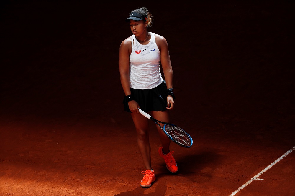 Naomi Osaka in action during her quarter final match against Belinda Bencic at the Madrid Open May 9, 2019. u00e2u20acu201d Reuters pic