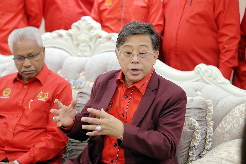 Cuepacs president Datuk Azih Muda speaks during a press conference during the Cuepacs National Labour Day celebration held at the Stadium Indera Mulia in Ipoh May 2, 2019. u00e2u20acu201d Picture by Farhan Najib