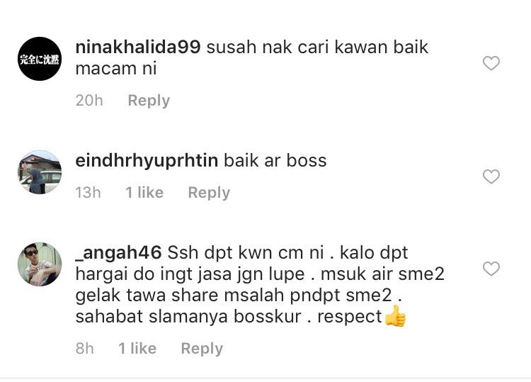 Comments from social media users about Raziq and his group of friends. — Screen capture via Instagram/muhdshziq