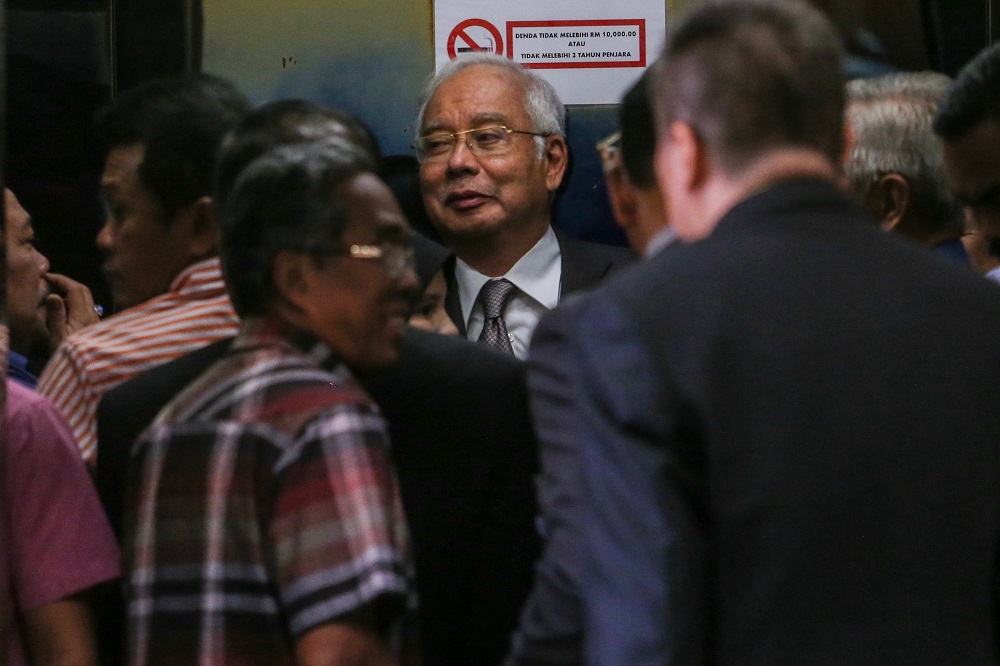 Datuk Seri Najib Razak at the Kuala Lumpur Court Complex May 9, 2019. u00e2u20acu201d Picture by Hari Anggara