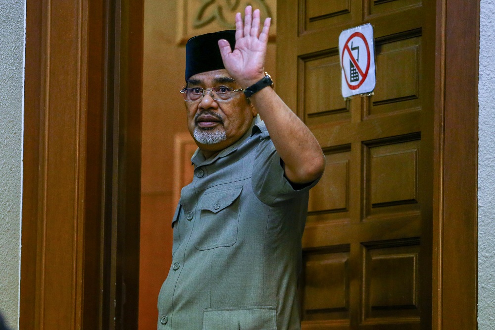 Pasir Salak MP Datuk Seri Tajuddin Abdul Rahman arrives in court to show support for Datuk Seri Najib Razak who is currently on trial in Kuala Lumpur May 9, 2019. u00e2u20acu201d Picture by Hari Anggara