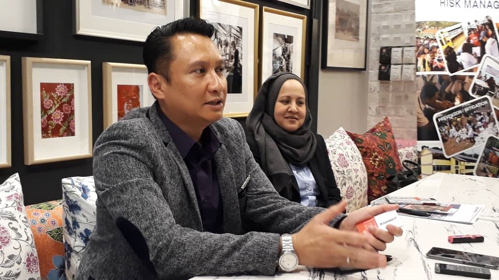 Mercy Malaysia vice president II Datin Raja Riza Shazmin Raja Badrul Shah and executive director Amran Mahzan speak to the press, yesterday. u00e2u20acu201d Picture courtesy of Mercy Malaysia.