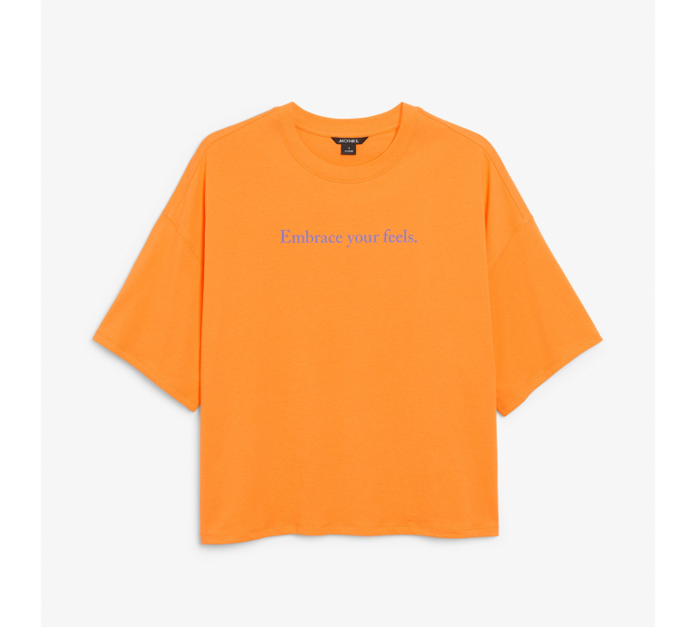 The shirts will launch in Monki stores worldwide and online from mid-May. u00e2u20acu201du00c2u00a0Picture courtesy of Monki