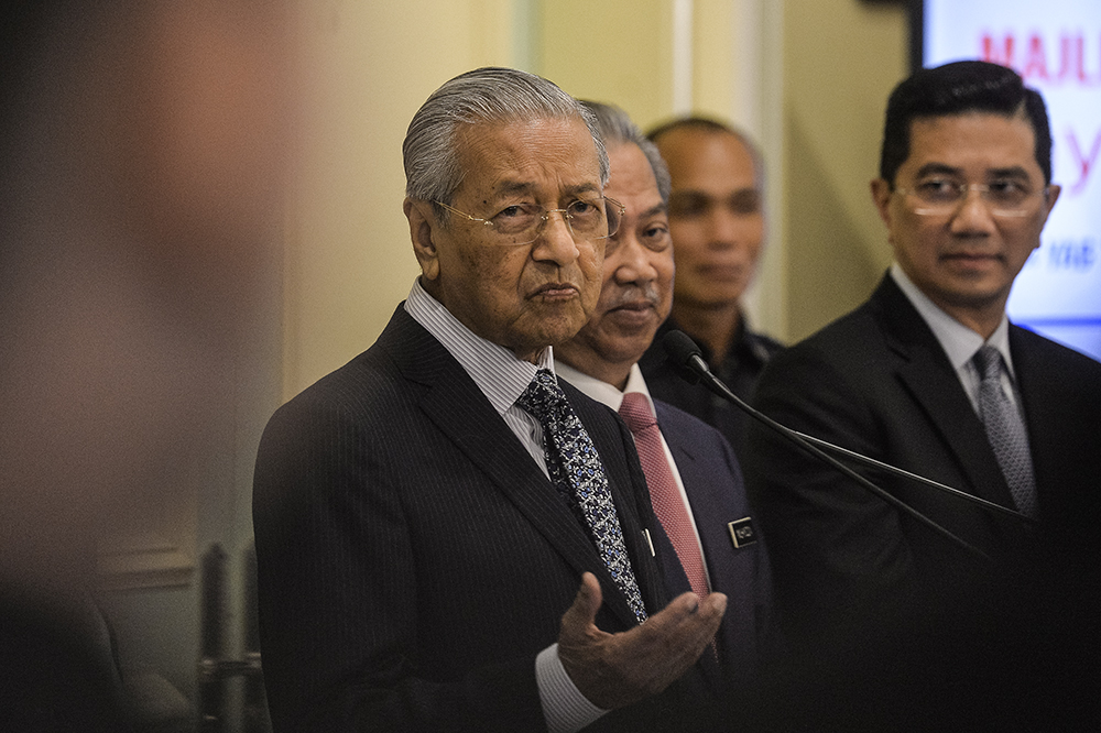 Prime Minister Tun Dr Mahathir Mohamad speaks during the launch of the u00e2u20acu02dcmyPortfolio Public Sector Work Guidance' in Putrajaya May 14, 2019. u00e2u20acu201d Picture by Miera Zulyana