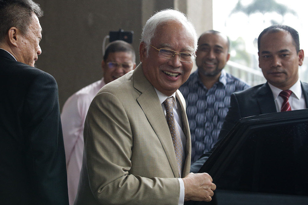 Datuk Seri Najib Razak leaves the Kuala Lumpur Court Complex May 15, 2019. u00e2u20acu201d Picture by Ahmad Zamzahuri