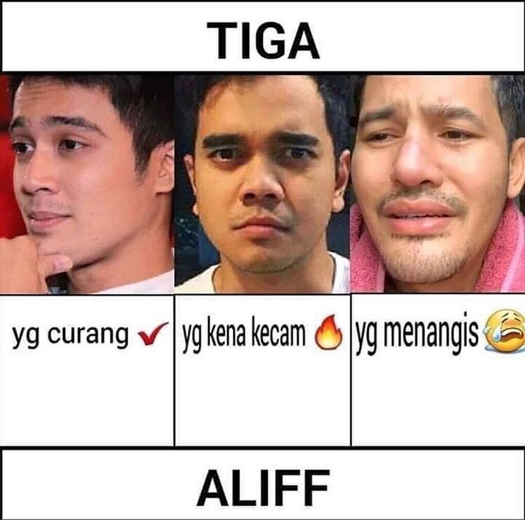 Social media users came up with their own take of how to differentiate between Aliff Aziz, Alif Satar and Aliff Syukri. u00e2u20acu201d Picture via Twitter