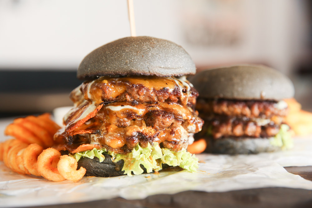 All hail the Gojira with its enormous triple beef patty stack and the Baby Gojira with double patties. u00c2u00acu00e2u20acu201d Pictures by Choo Choy May