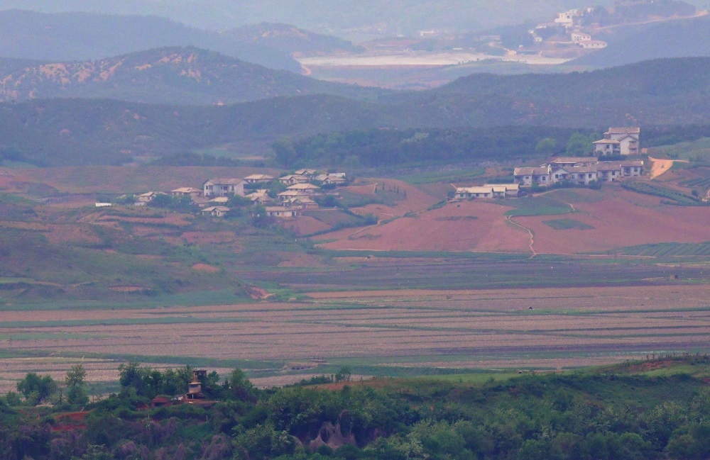 North Koreau00e2u20acu2122s border county of Kaepoong is seen from a South Korean observation post in Paju near the Demilitarised Zone (DMZ) dividing the two Koreas on May 17, 2019. u00e2u20acu201d AFP pic