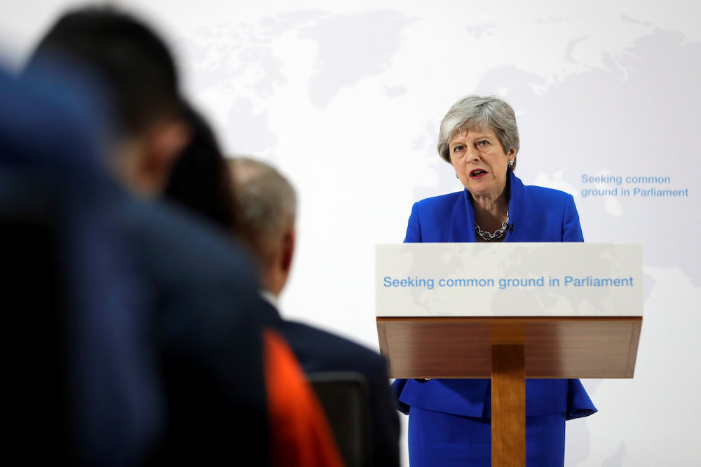 Britain's Prime Minister Theresa May delivers a speech on Brexit in London May 21, 2019. u00e2u20acu201d Reuters picnn