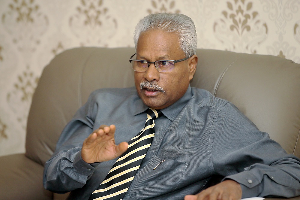 Perak State Health, Consumers Affairs, Civil Society, National Integration and Human Resource Committee chairman A. Sivanesan speaks at a press conference in Ipoh May 23, 2019. u00e2u20acu201d Picture by Farhan Najib