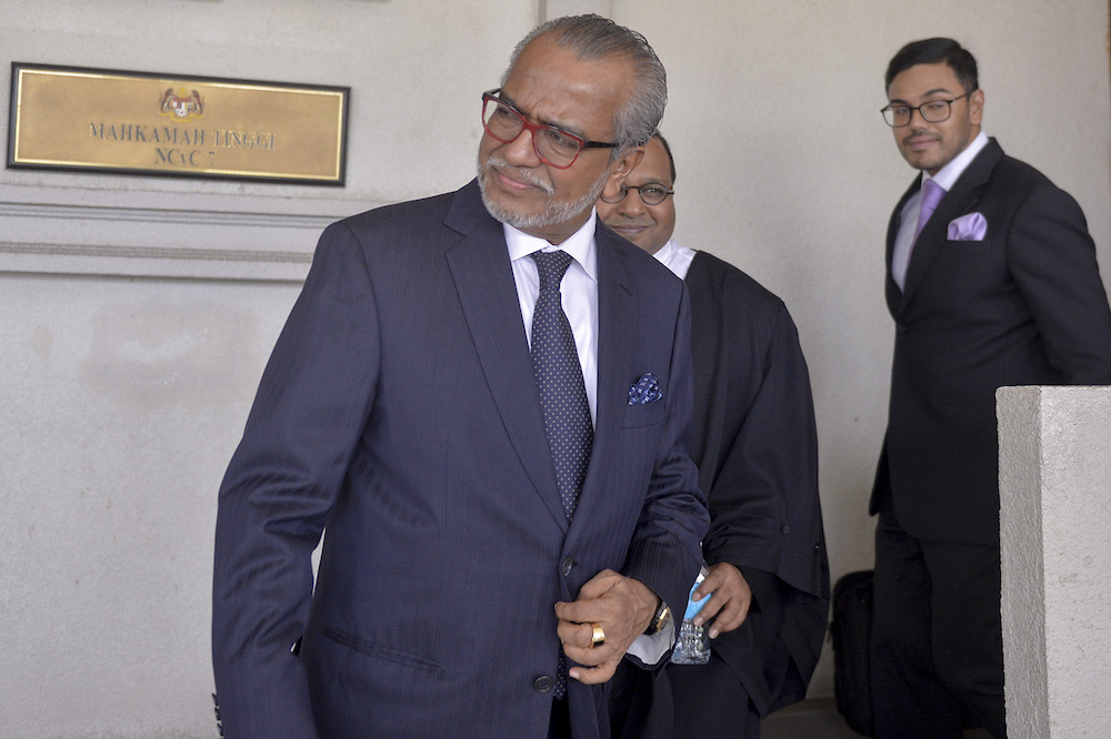Tan Sri Muhammad Shafee Abdullah is seen at the Kuala Lumpur High Court May 23, 2019. — Picture by Mukhriz Hazim