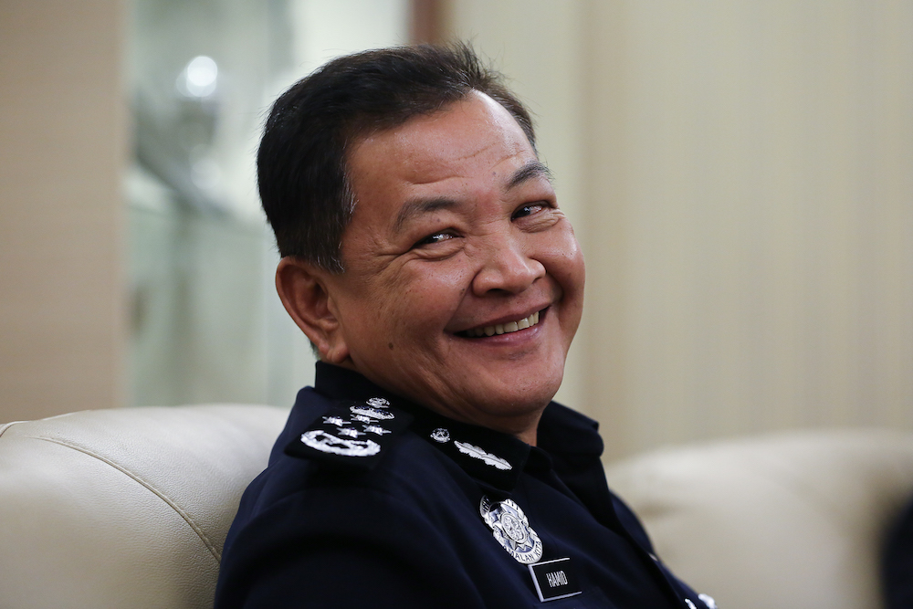 IGP Datuk Seri Abdul Hamid Bador speaks at Bukit Aman in Kuala Lumpur May 28, 2019. u00e2u20acu201d Picture by Yusof Mat Isa