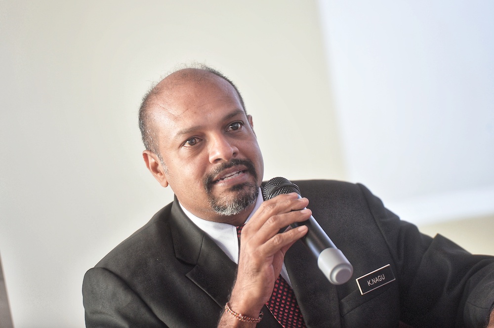 K. Nagulendran speaks during a press conference in Kuala Lumpur May 31, 2019. u00e2u20acu201d Picture by Shafwan Zaidon