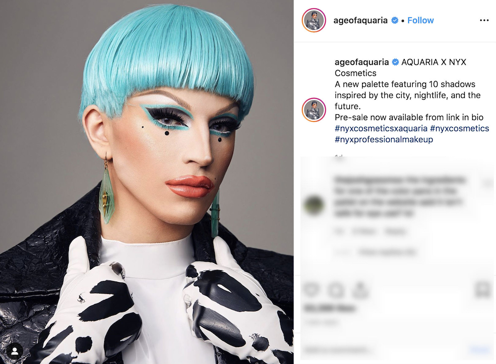 Age of Aquaria Instagram 2019 featuring NYX Professional Makeup u00e2u20acu201d Picture courtesy of Instagram / @ageofaquaria