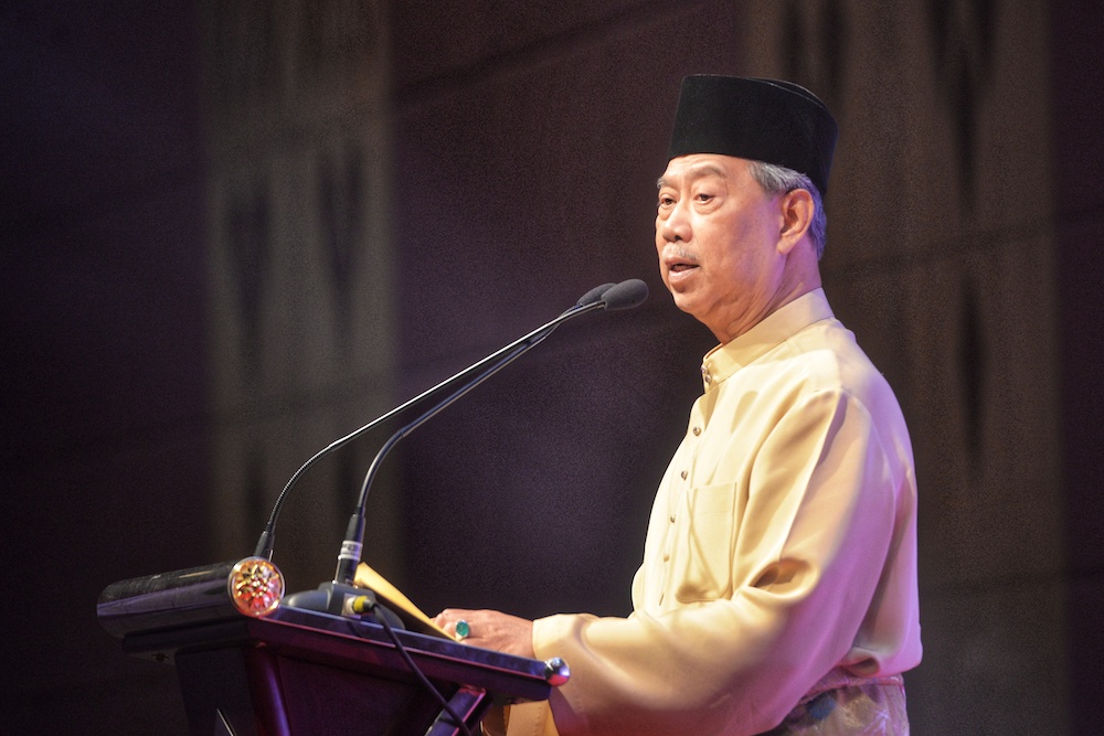 Home Minister Tan Sri Muhyiddin Yassin delivers his speech at Perdana Hall, Putrajaya International Convention Centre (PICC) in Putrajaya May 23, 2019 u00e2u20acu201d Picture by Shafwan Zaidon 