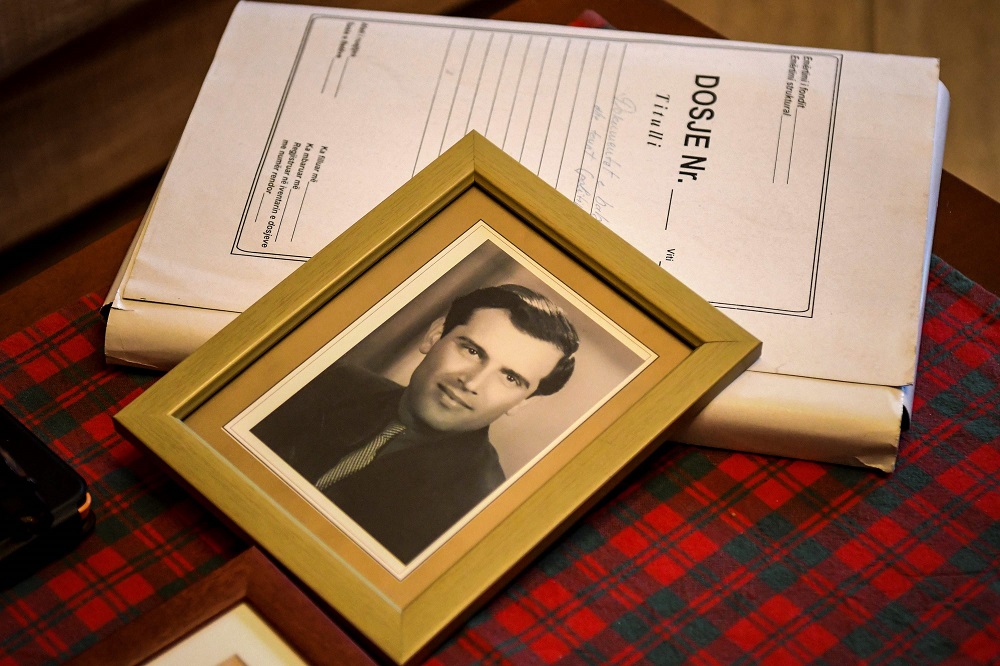 This picture taken in Tirana on April 9, 2019, shows the picture of Xhavit Sallaku, who was killed as the State Enemy from the communism regime on June 1977. u00e2u20acu201d AFP pic     