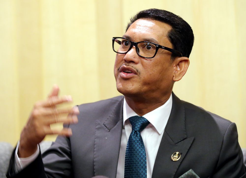 Perak Mentri Besar Datuk Seri Ahmad Faizal Azumu speaks during a press conference at the Weil Hotel in Ipoh May 7, 2019. u00e2u20acu201d Picture by Farhan Najib