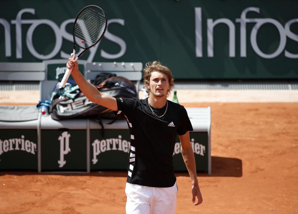 Germany's Alexander Zverev greets the crowd after winning his first round match against Australia's John Millman. u00e2u20acu201d Reuters pic