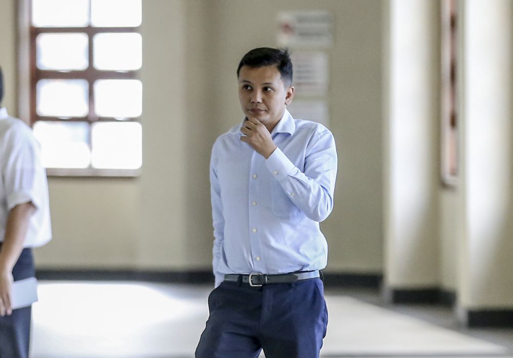 Former KWAP assistant vice president Amirul Imran Ahmat is pictured at the Kuala Lumpur High Court May 7, 2019. u00e2u20acu201d Picture by Firdaus Latif