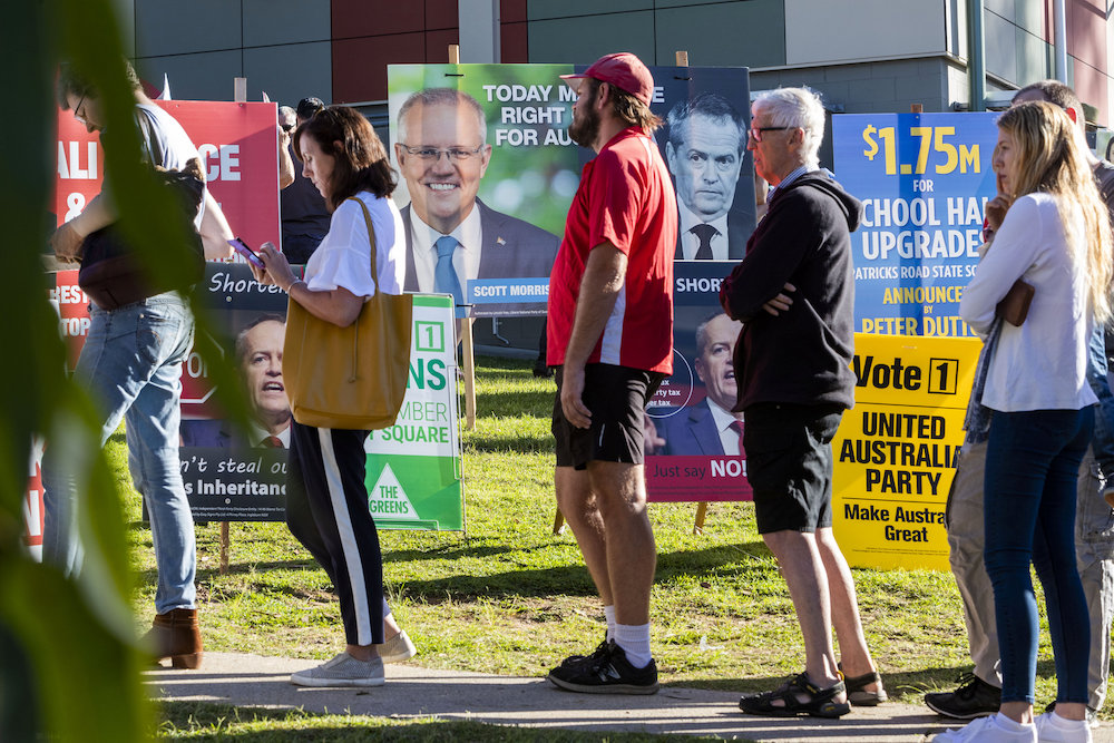 People voting in the seat of Dickson are seen arriving to vote at Patricks Road State School on Election Day in Brisbane, Queensland, Australia May 18, 2019. u00e2u20acu201d Reuters picnn