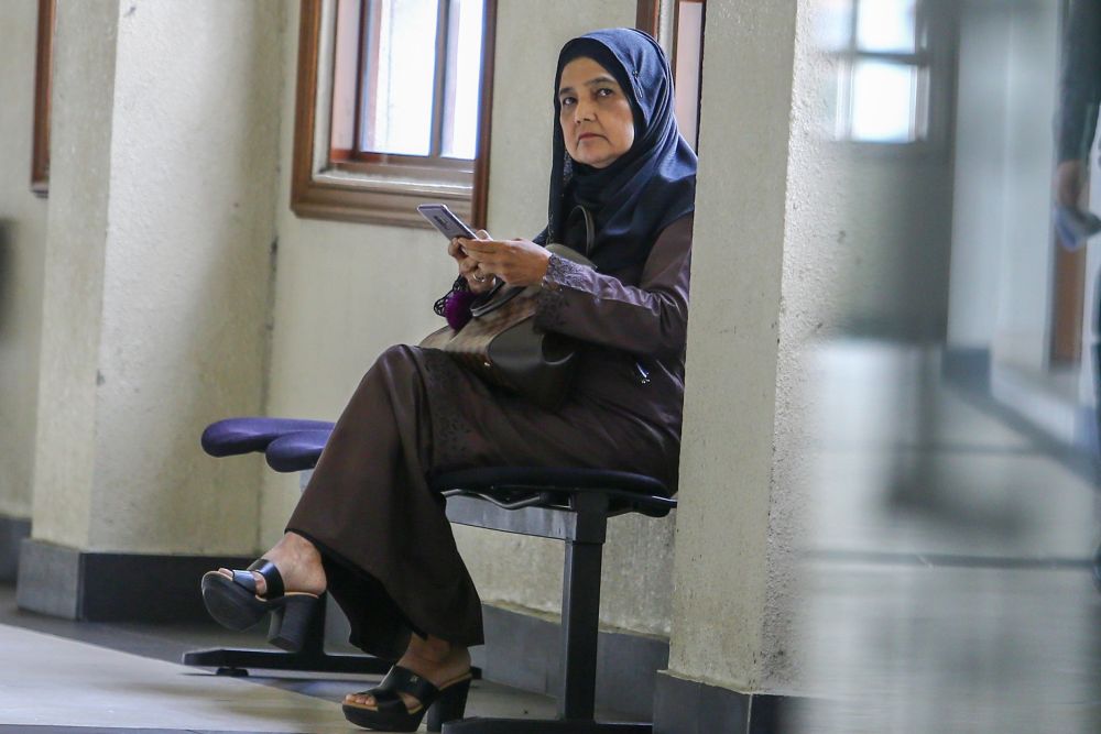 Former KWAP CEO Datuk Azian Mohd Noh is pictured at the Duta Court in Kuala Lumpur May 9, 2019. — Picture by Hari Anggara