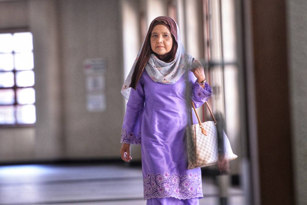 Former KWAP chief executive officer Azian Mohd Noh arrivesat  the Kuala Lumpur Court Complex May 28, 2019. u00e2u20acu201d Picture by Shafwan Zaidon